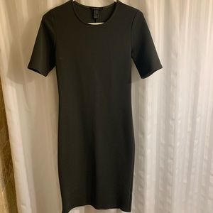 Olive green midi dress